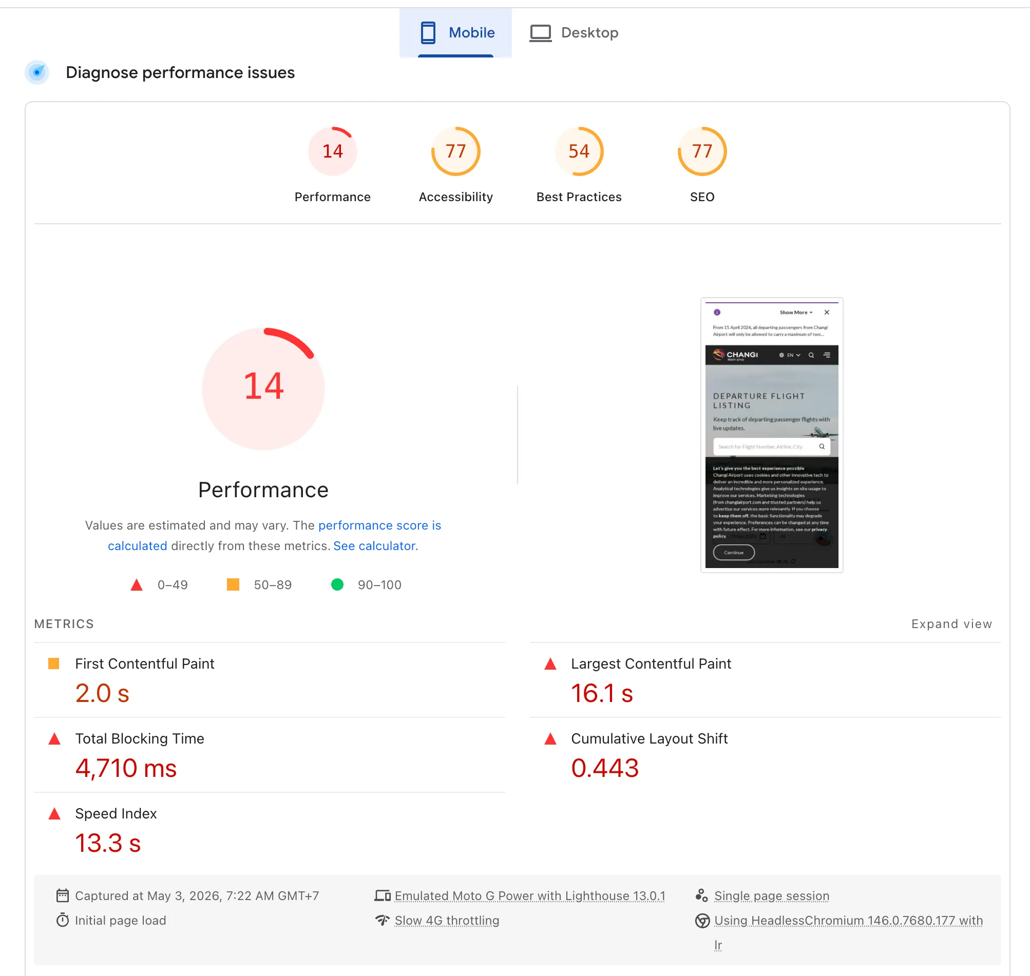 changi mobile benchmark