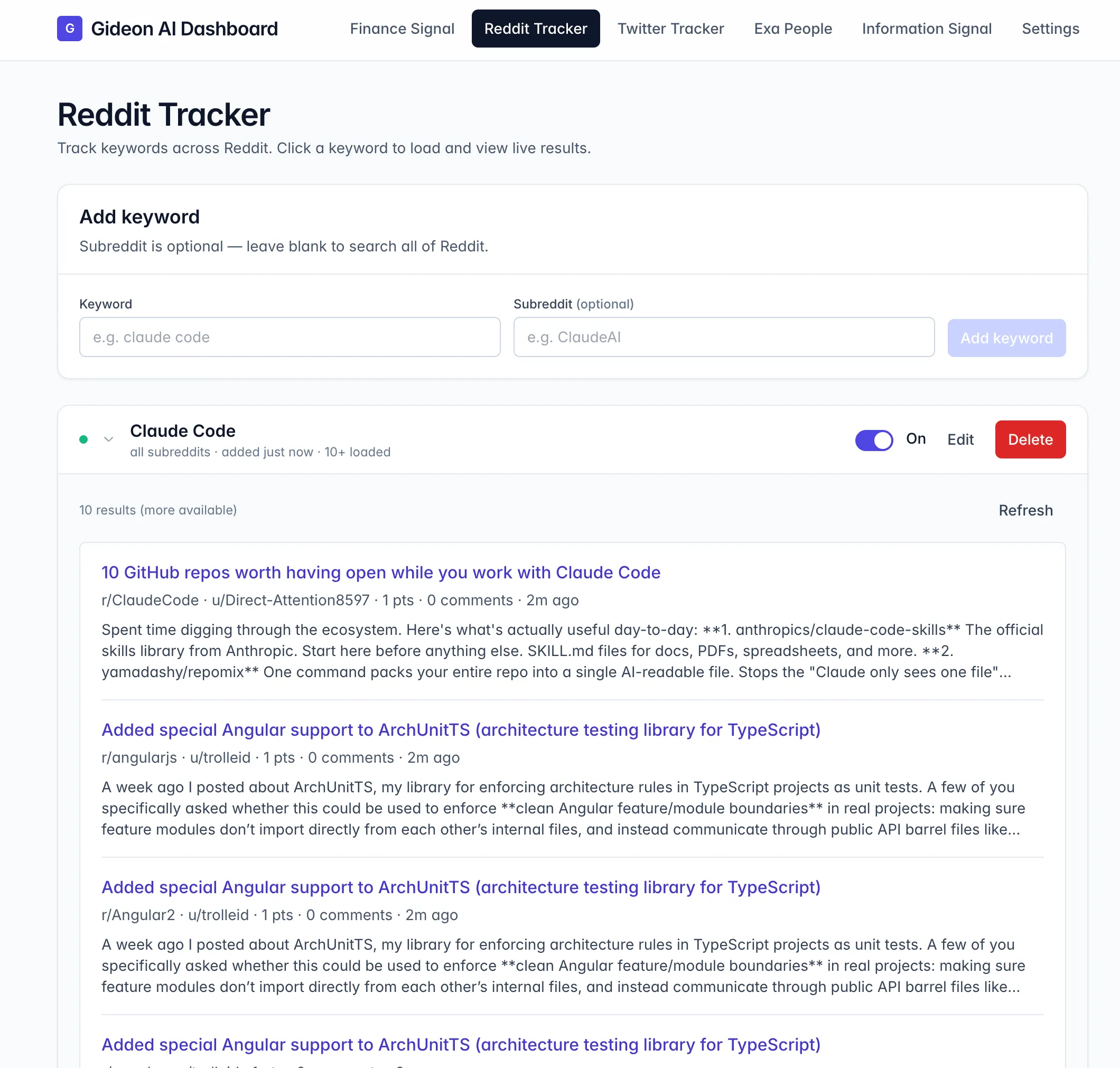 reddit tracker