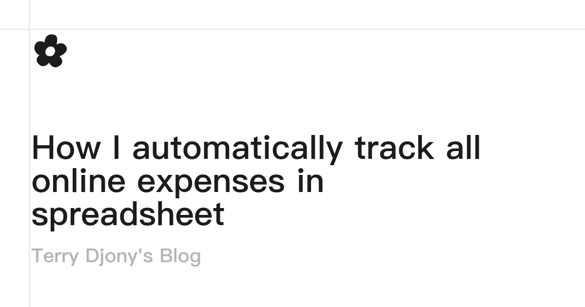 I automatically track online spending (invoices) in a spreadsheet